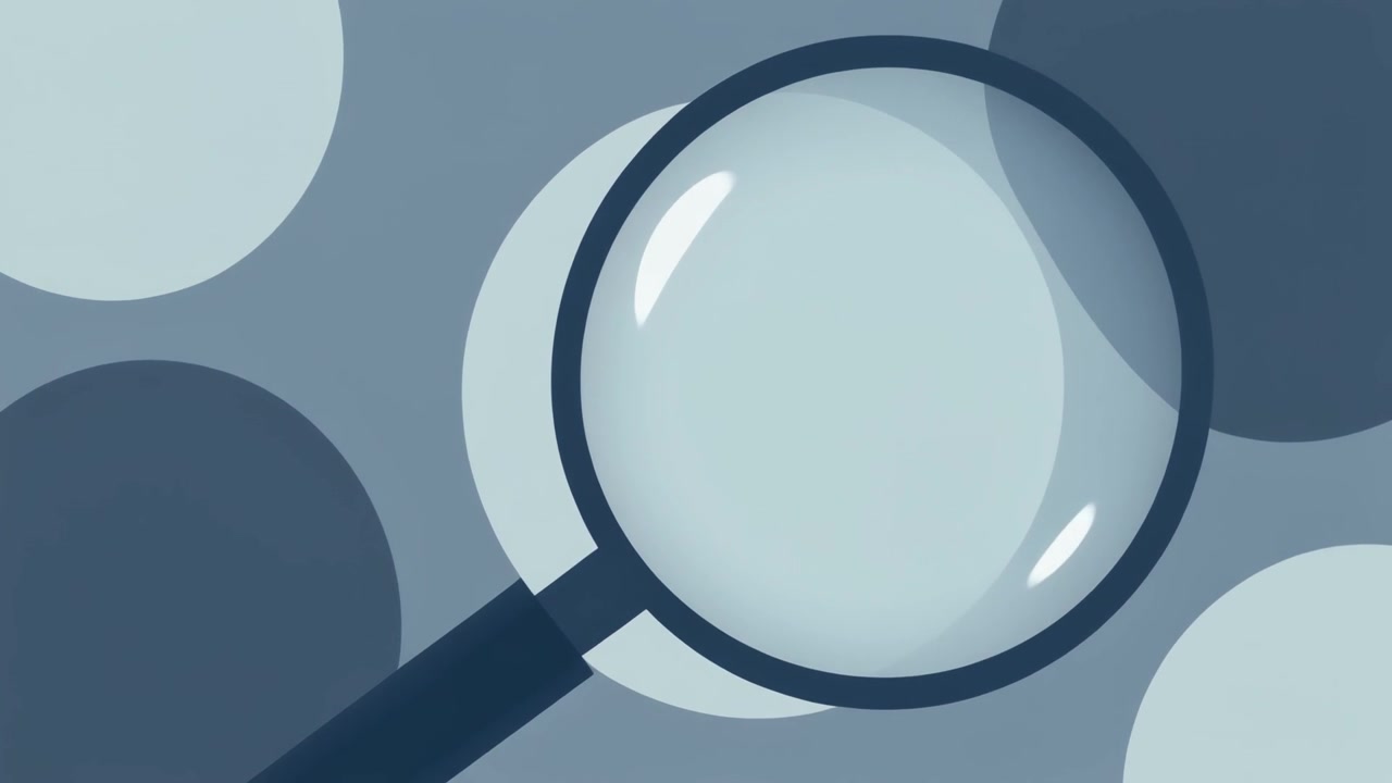 Magnifying Glass Expanding and Contracting on Abstract Background