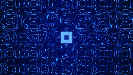abstract circuit board with cpu
