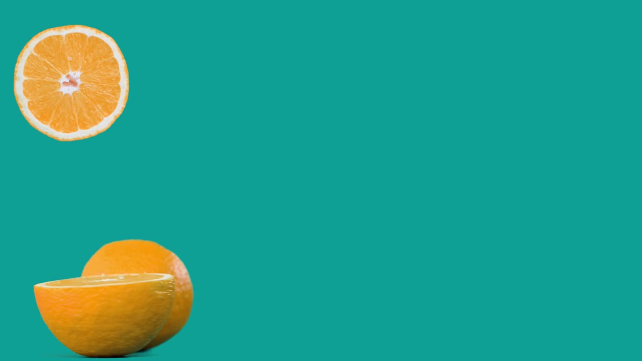 naranjas en movimiento en bucle