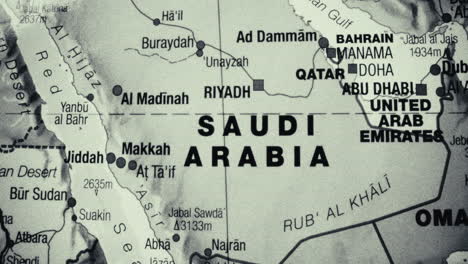 detailed map of saudi arabia and the middle east