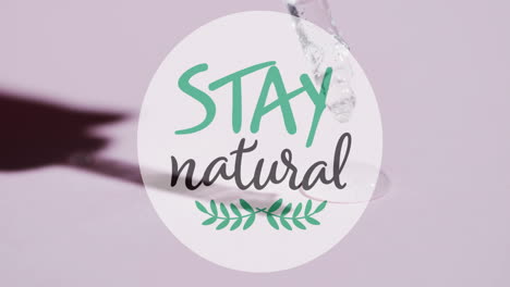 animación de texto natural sobre fondo blanco