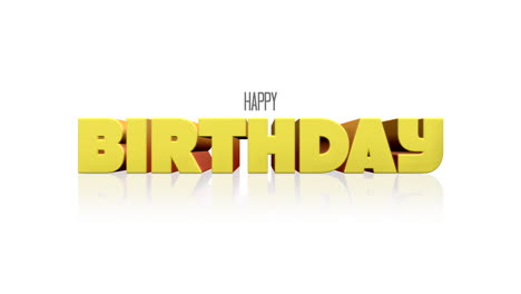 Vibrant-3d-Happy-Birthday-text-on-reflective-background