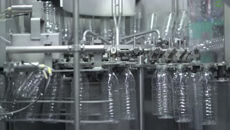bottle filling and packaging machine in action