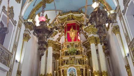 Altar-of-the-Church-of-Our-Lord-of-Bonfim-in-Salvador,-Bahia,-Brazil