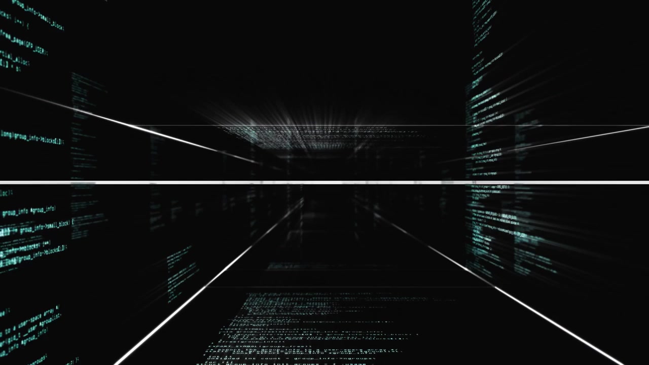 Static hit starting corridor warping teal code blurring, guide lines forming showing data error