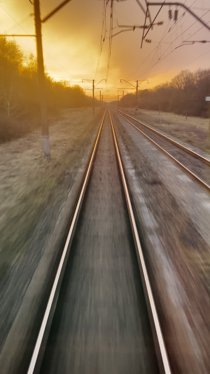 Train Tracks at Sunset/Sunrise