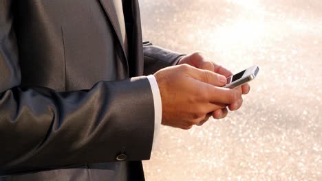 businessman using mobile phone