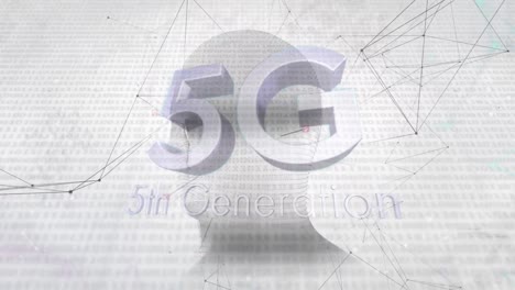 Animation-of-5g-5th-generation-text-over-human-head-spinning-and-network-of-connections-in-backgroun