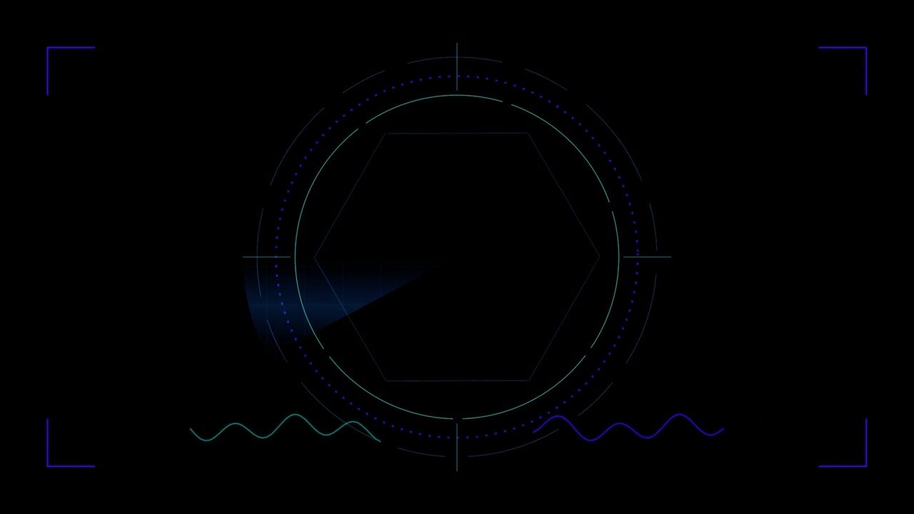 Interface de Radar Digital Futurista com Varredura em Movimento Circular