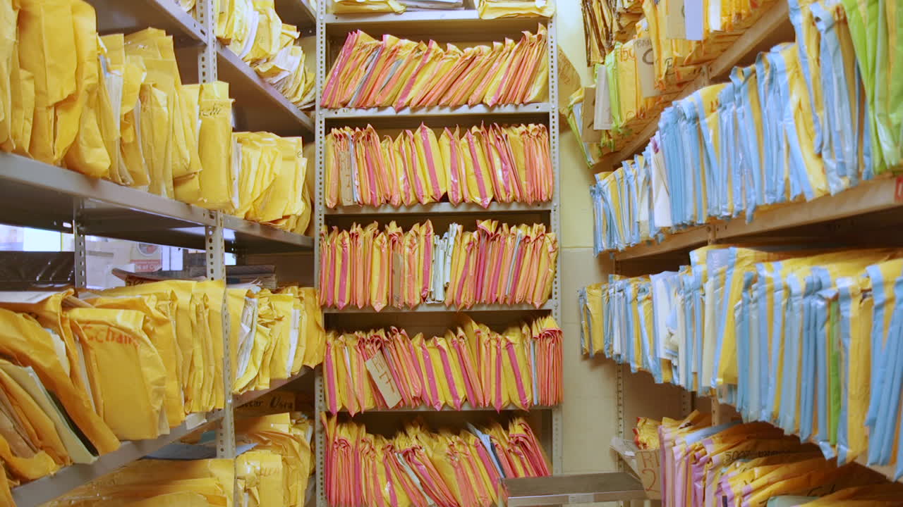 올란타이탐보에 있는 페루 병원의 환자 의료 기록이 보관된 서류 보관실