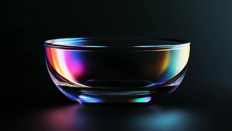 colorful iridescent glass bowl