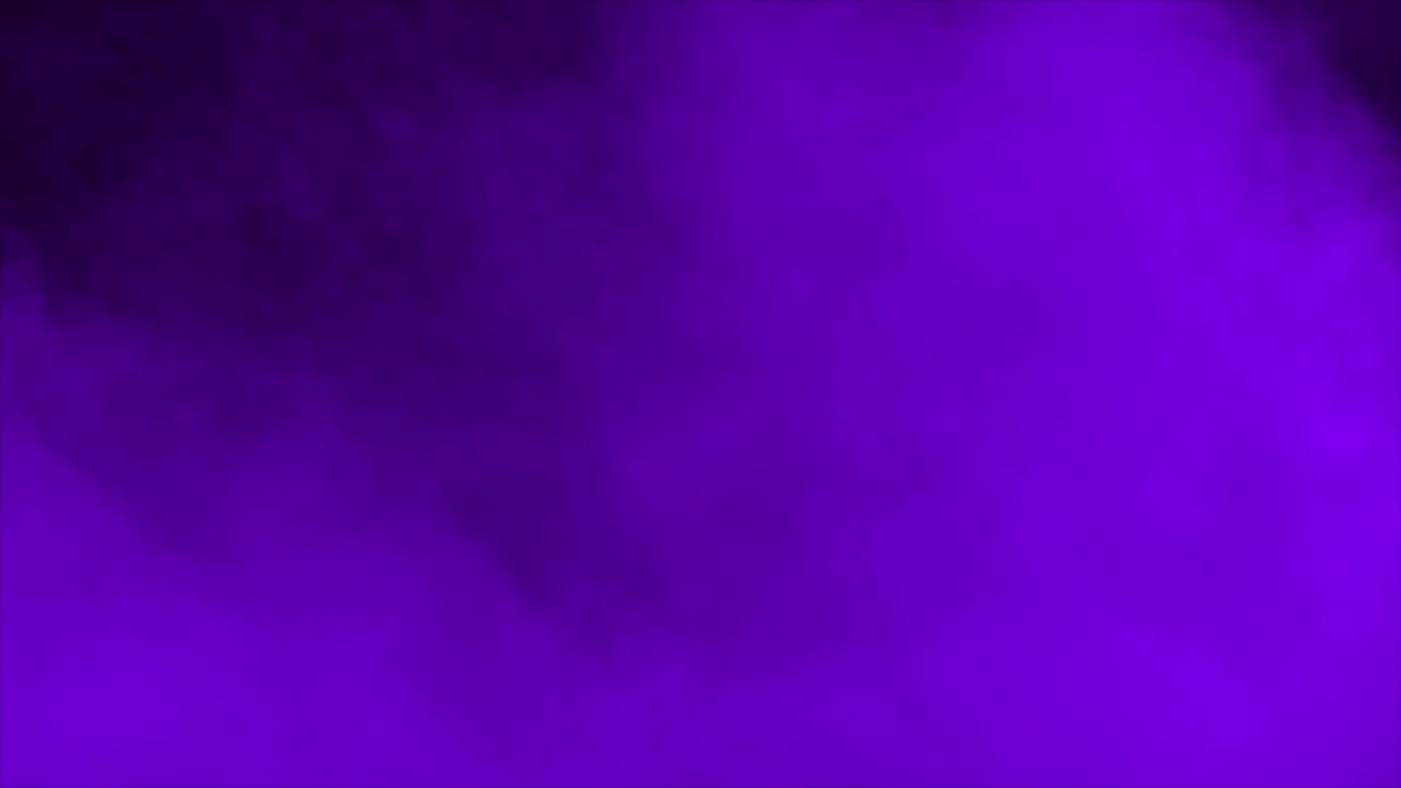 Atmosfærisk lilla, violet og indigoblå tåge- eller røgbaggrund. Sømløs sløjfe ideel til komposition, titelsekvenser eller som et stemningsfuldt overlay.