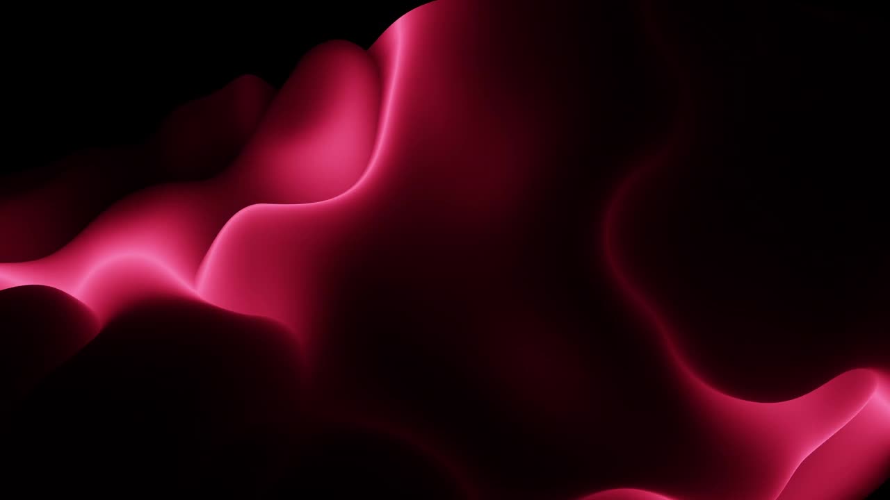 Fluido rosso dinamico in movimento su sfondo nero