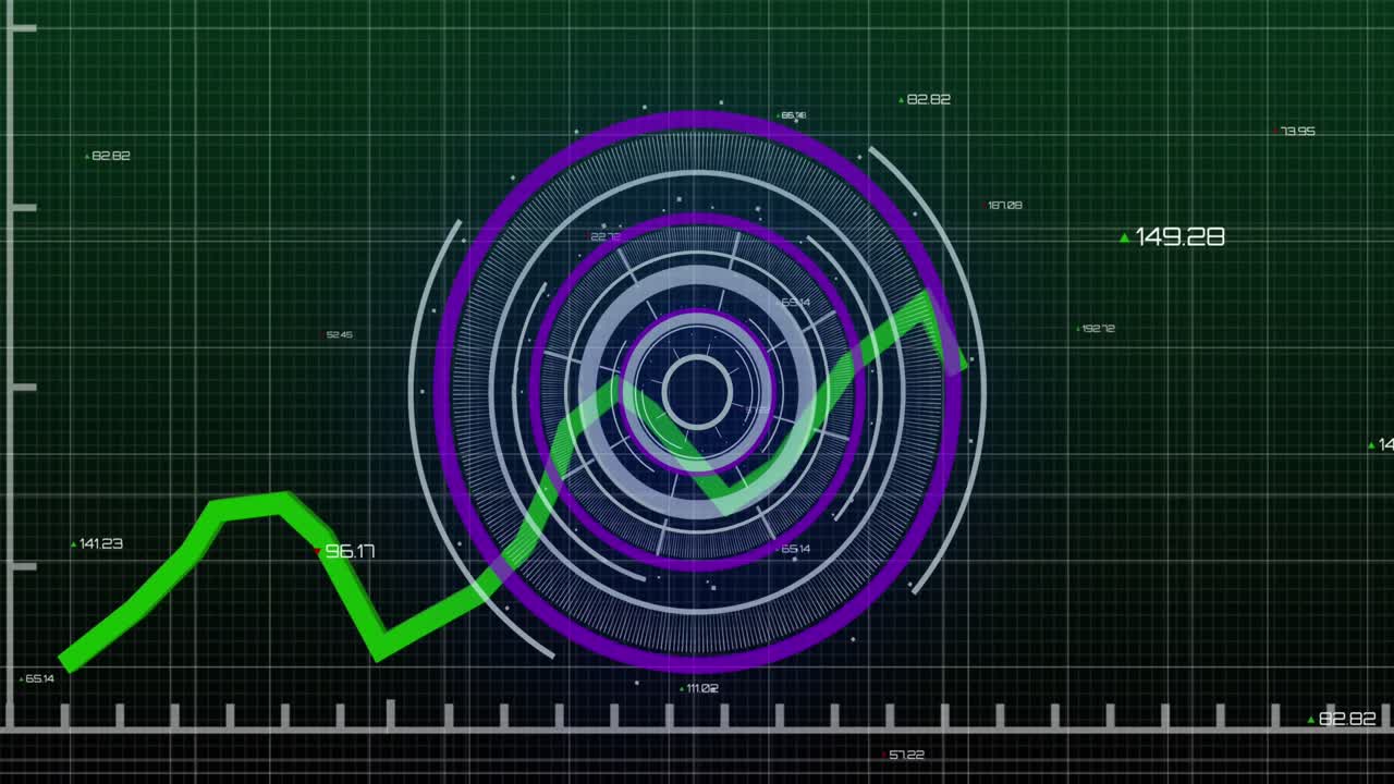 범위 스캐닝과 재무 데이터 처리의 애니메이션