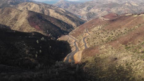 aerial drone footage road california