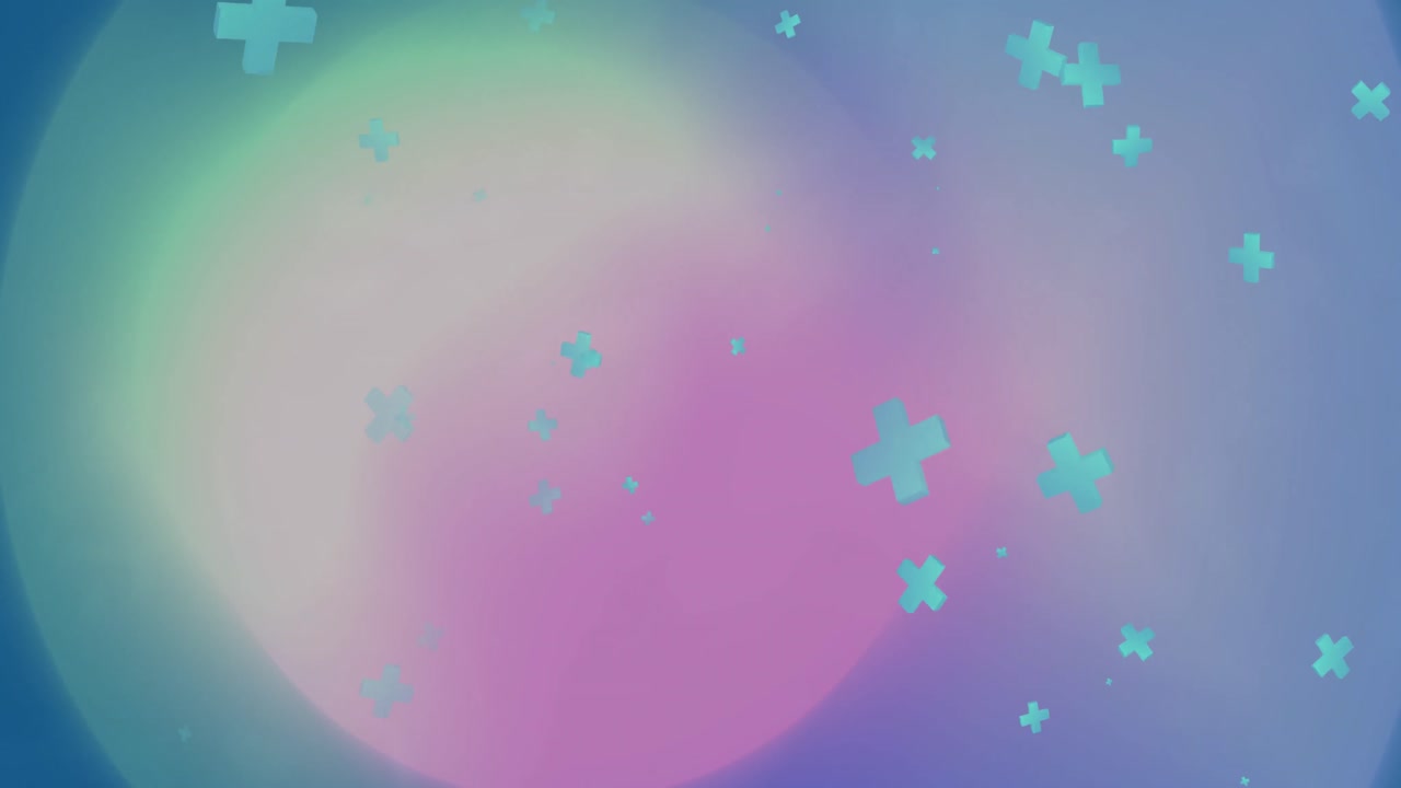 패턴을 가진 배경에서 움직이는 추상적인 모양의 애니메이션