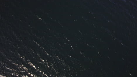 aerial view of deep blue sea