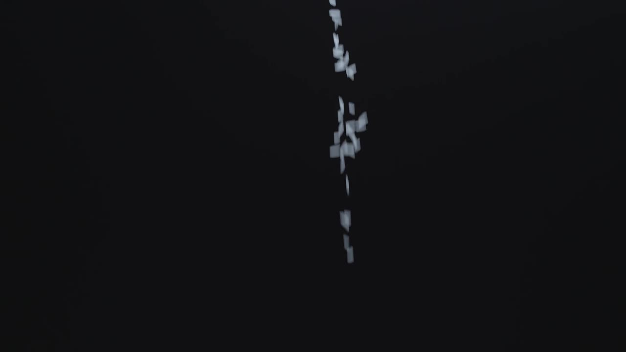 Rice Is Falling Down On Black Background In Slow Motion Uncook Rice Is Long Line Down