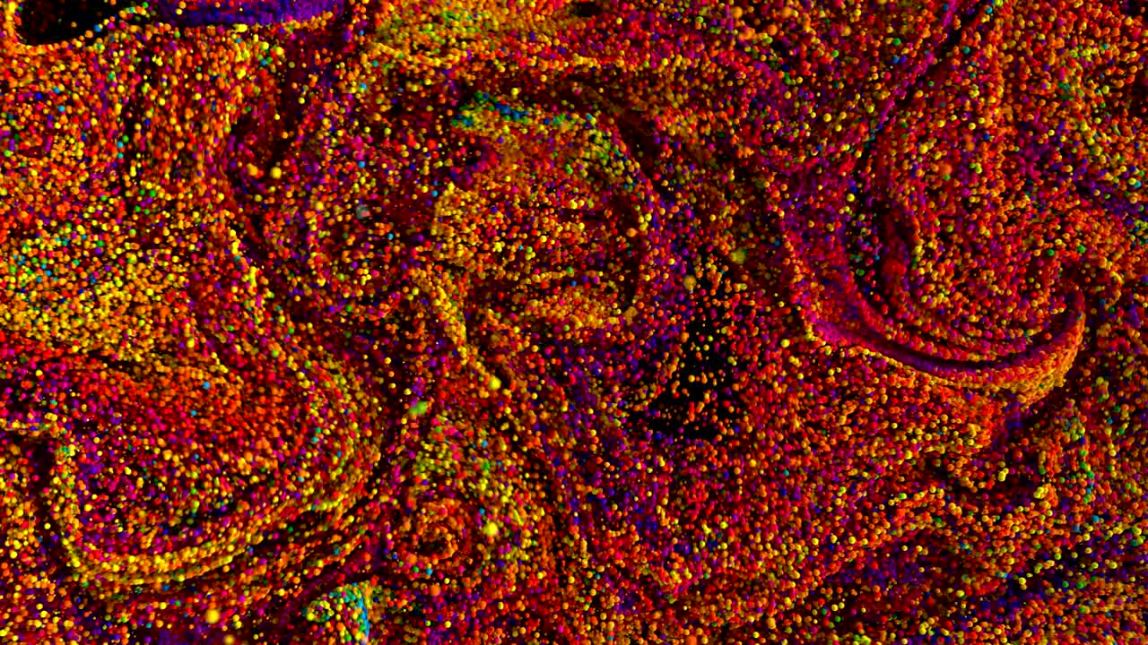 esferas abstractas girando como la pintura.