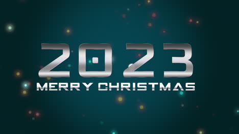 2023-and-Merry-Christmas-with-fly-colorful-confetti-and-glitters-on-blue-sky