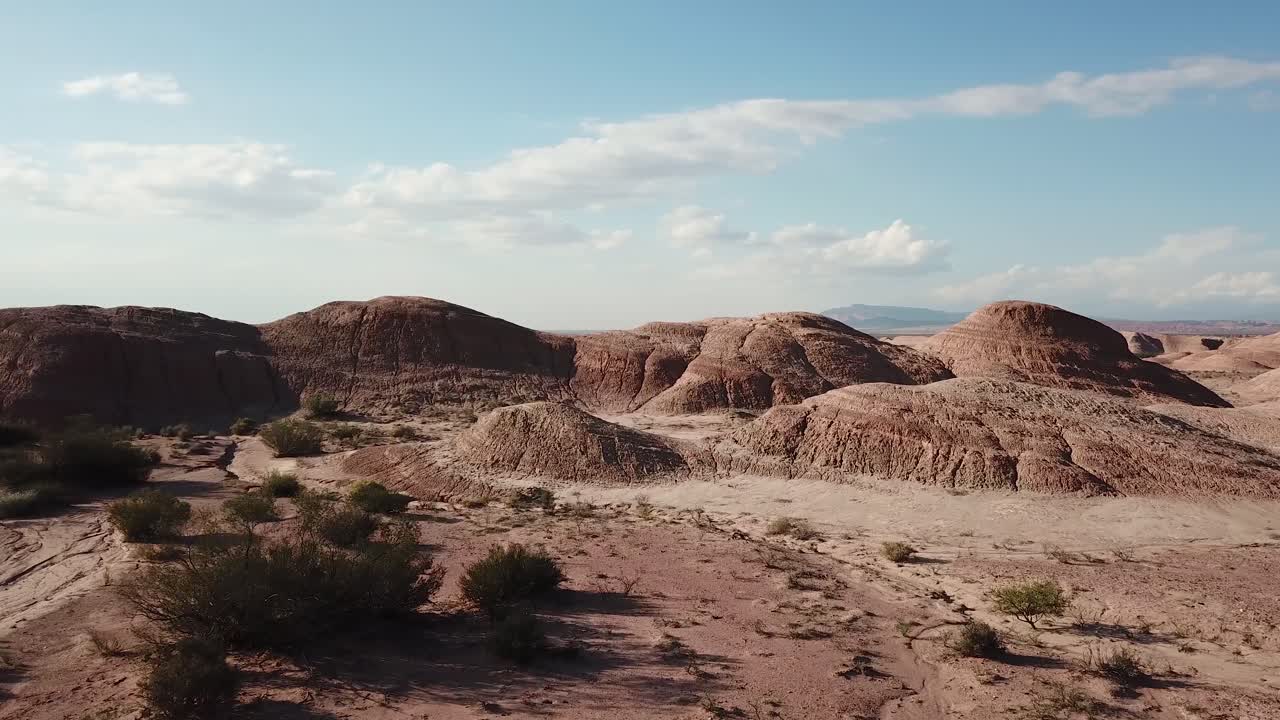 Aerial View of Desert Landspace in Argentina Between San Juan and La Rioja Province
