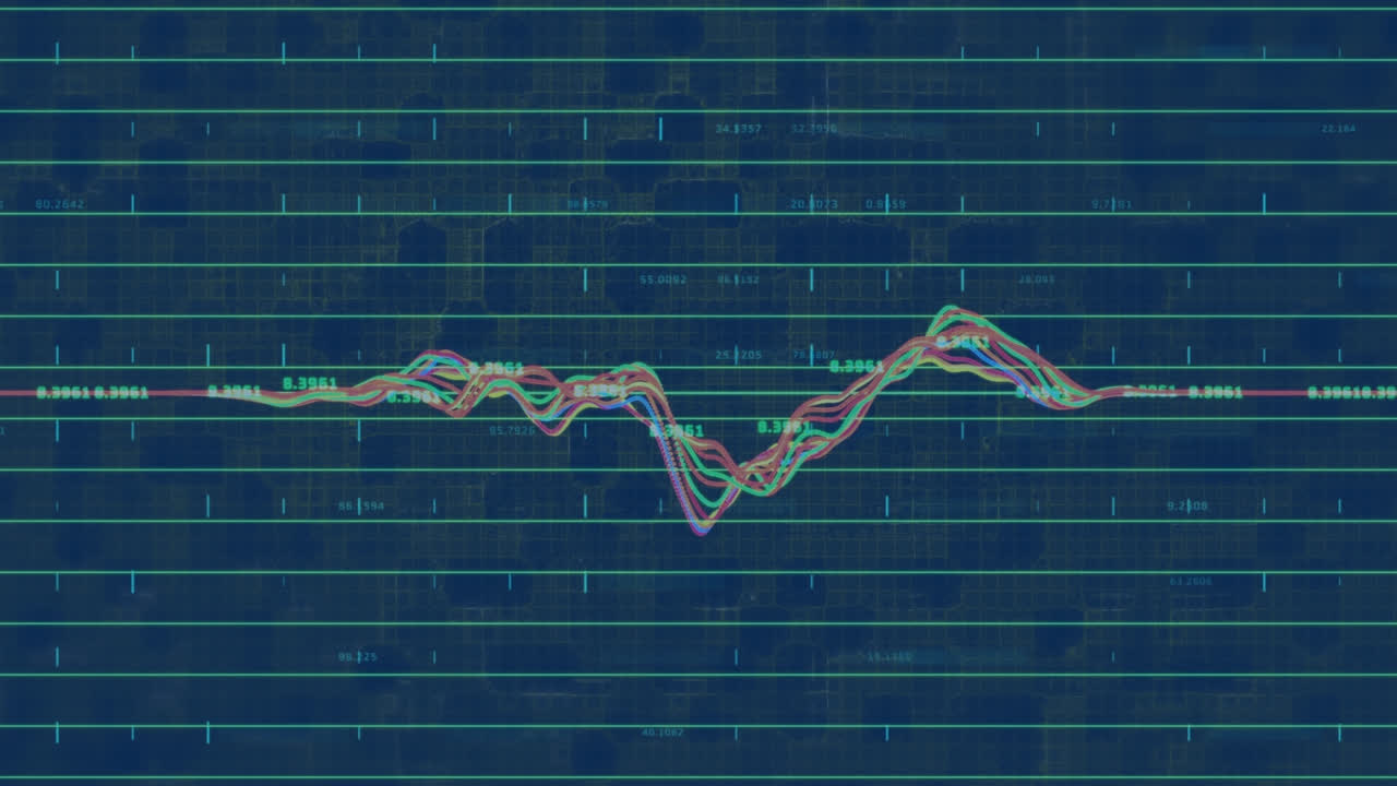 Animation of data processing over dots of connections