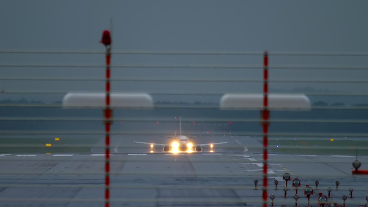 Airplane flight early morning