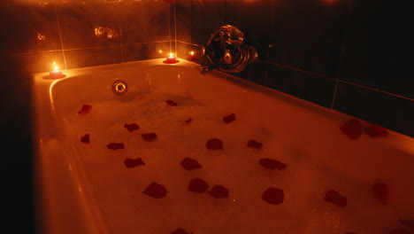 tubo de baño romántico