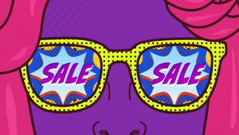 dibujar cómicos gafas de stye reflejan la venta