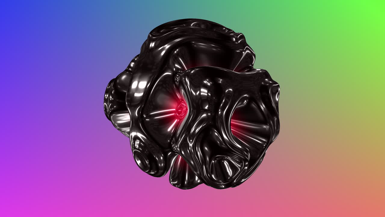 objeto negro misterioso que emite luz roja