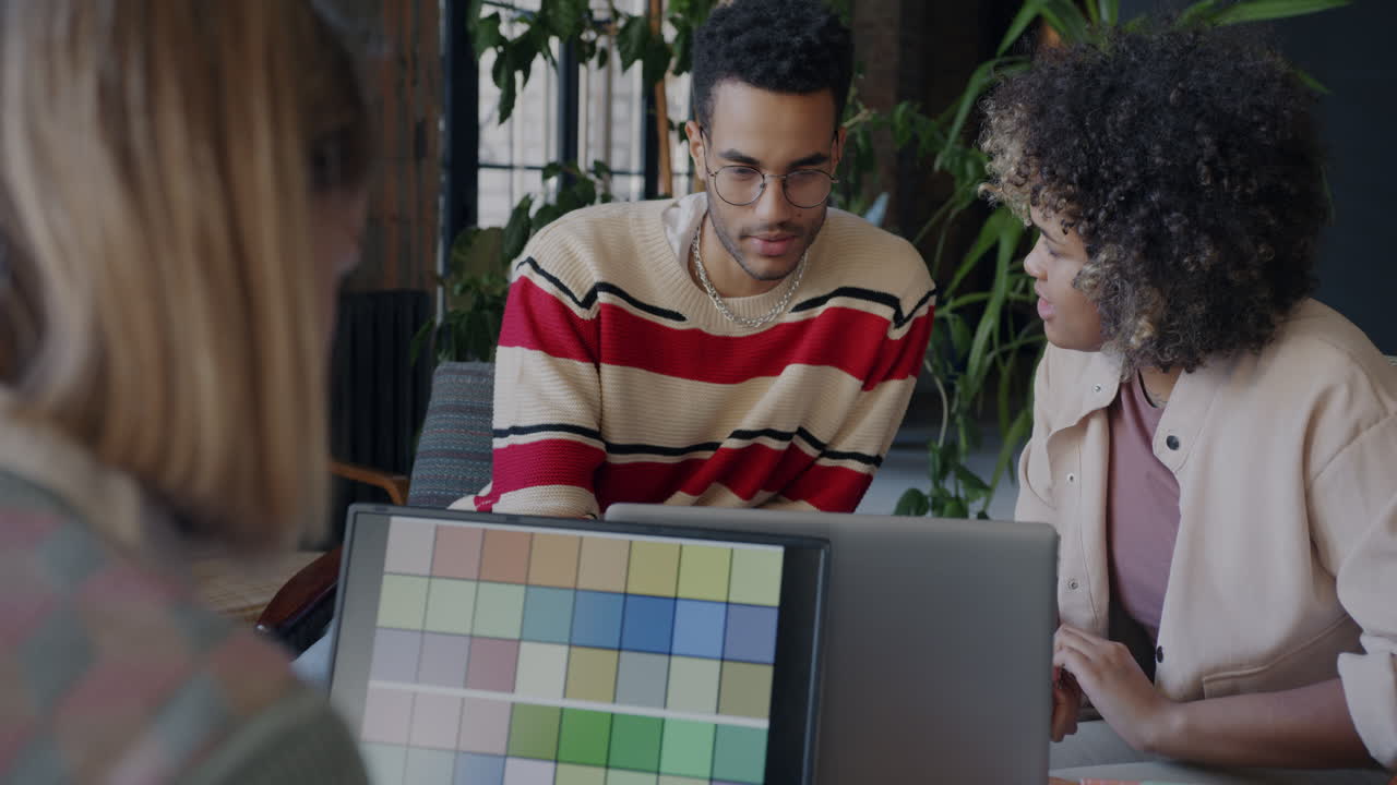 Team Discussing Color Palette