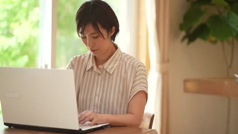 woman using a personal computer