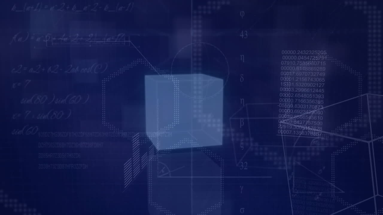 Animation of data processing over shapes