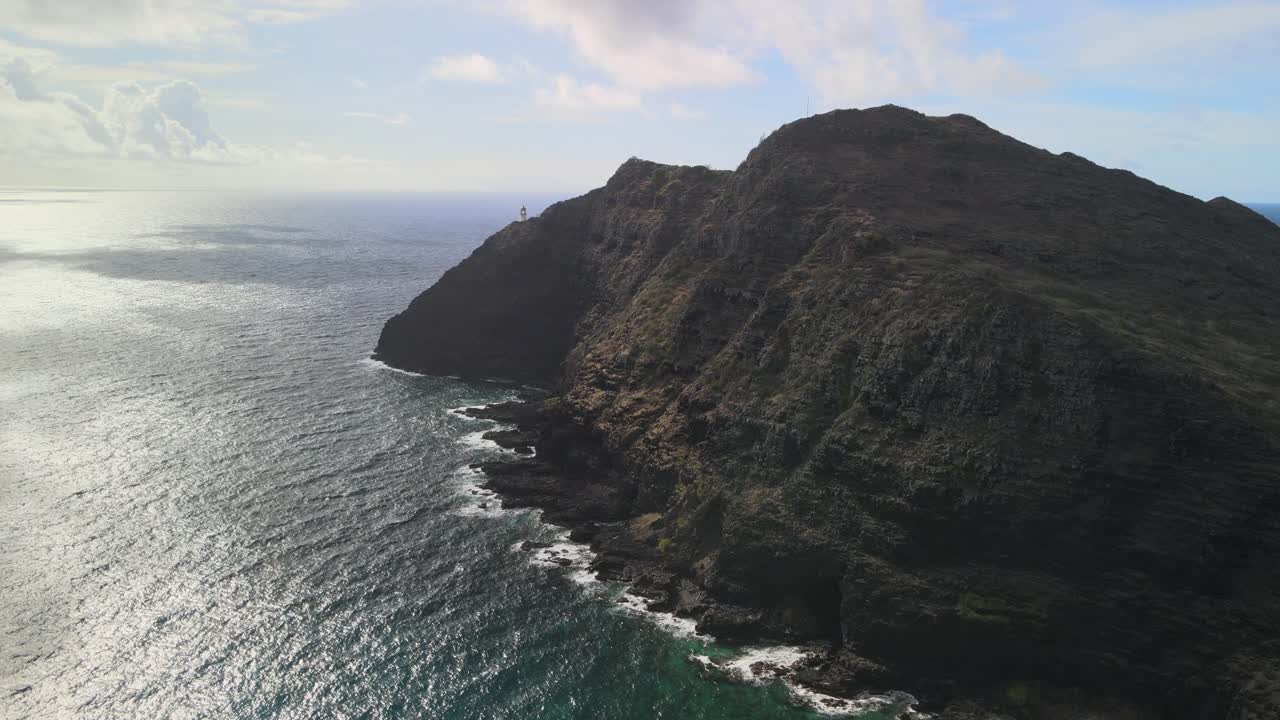 veduta aerea del faro di makapuu