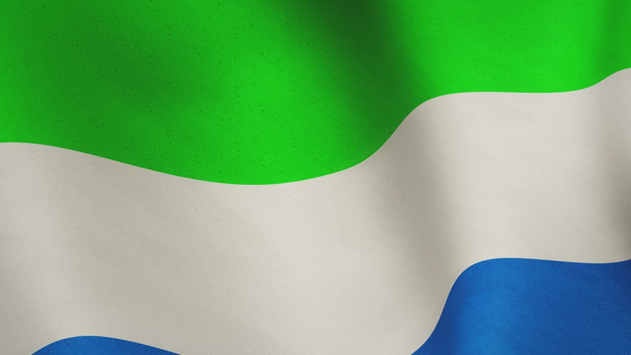 bandera de fondo de sierra leone ondeando en el viento - animación de video sin costuras