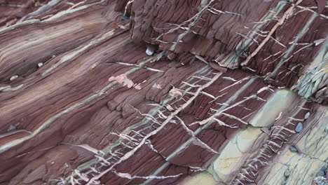 limestone layers patterns in landscape of greenland and segelsällskapet fjord