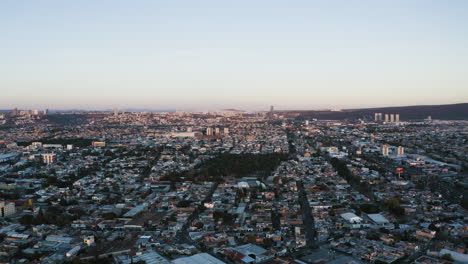 panoramic aerial view of the city of queretaro, modernity and history