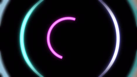 fondo de video de bucle minimalista de círculos de colores brillantes