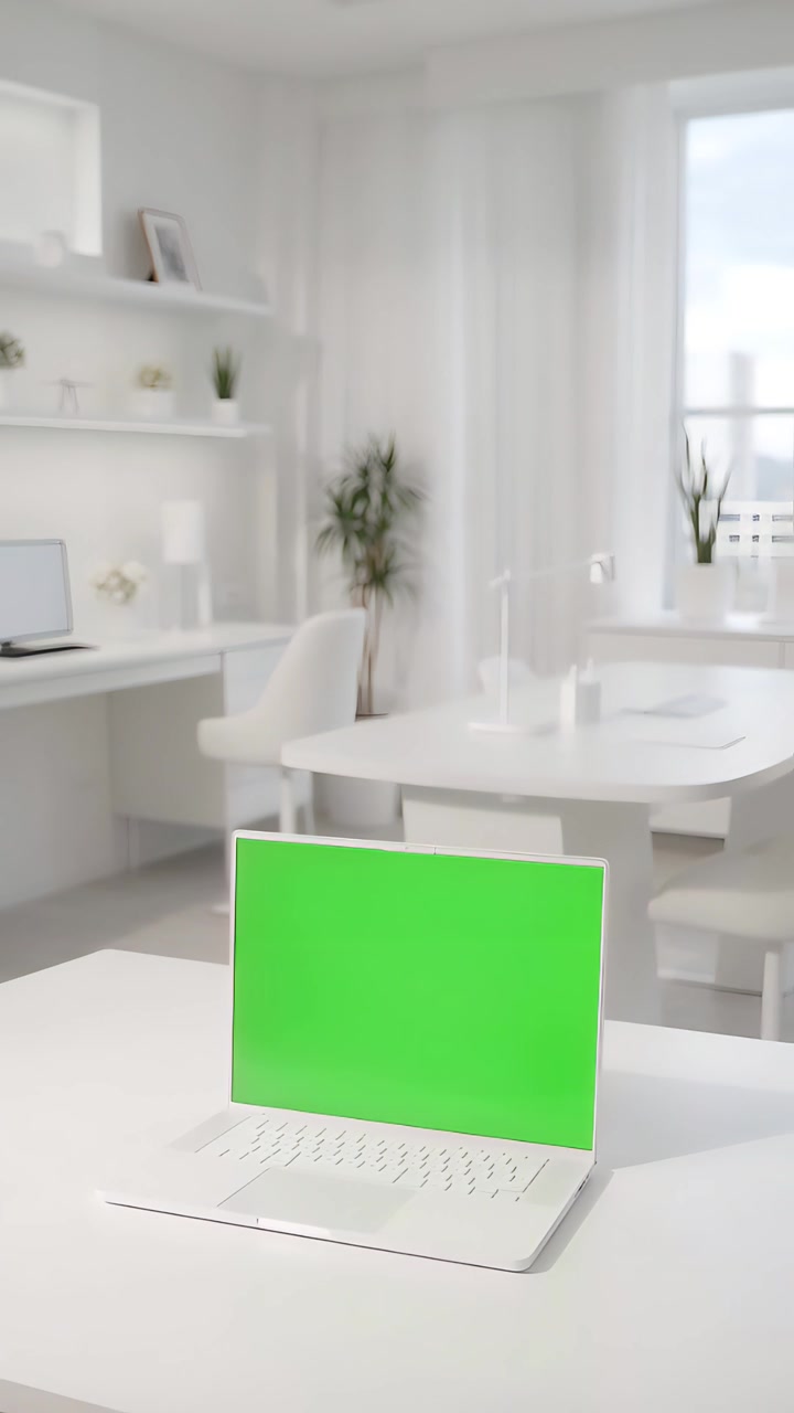 Video Mockup Schermo Verde Laptop 4K
