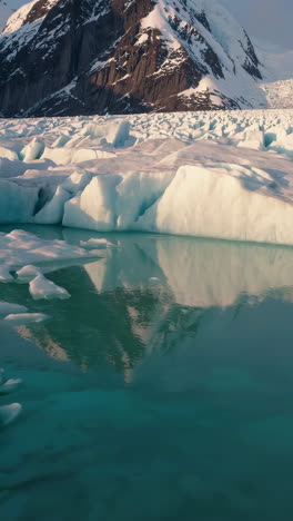 glacier landscape with reflections