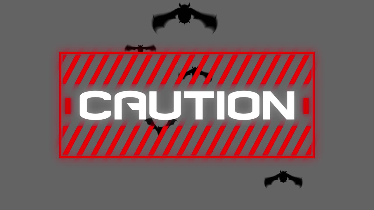 코로나 19에 대한 경고의 애니메이션 박 ⁇ 에 대한 텍스트