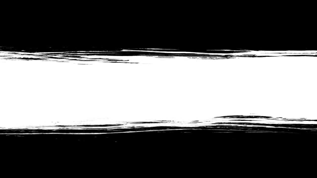 Revelação de Pincelada de Tinta Branca Abstrata em Fundo Preto