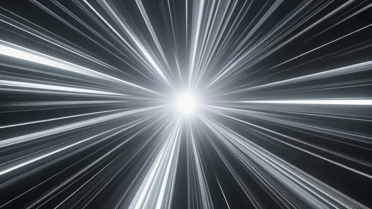 白い光の筋とスピード線のある抽象的なモーション背景