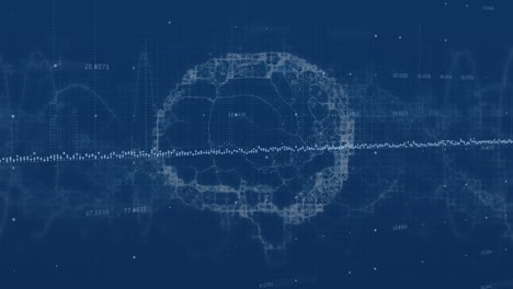 animation of data processing over human brain