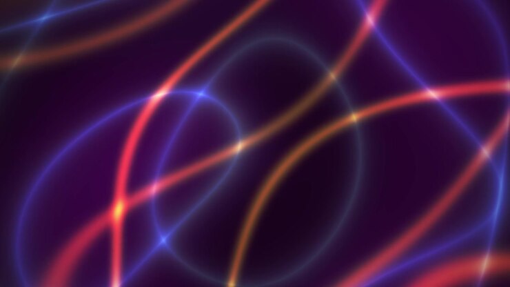 Sfondo Astratto con Onde di Luce Neon Luminose