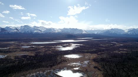 Video-Aéreo-4k-30fps-En-La-Carretera-Desde-Tok,-Alaska