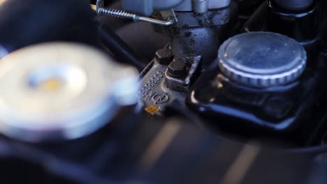 opel olympia classic car opel logo detail macro shot on a slider, 50 fps, slow motion