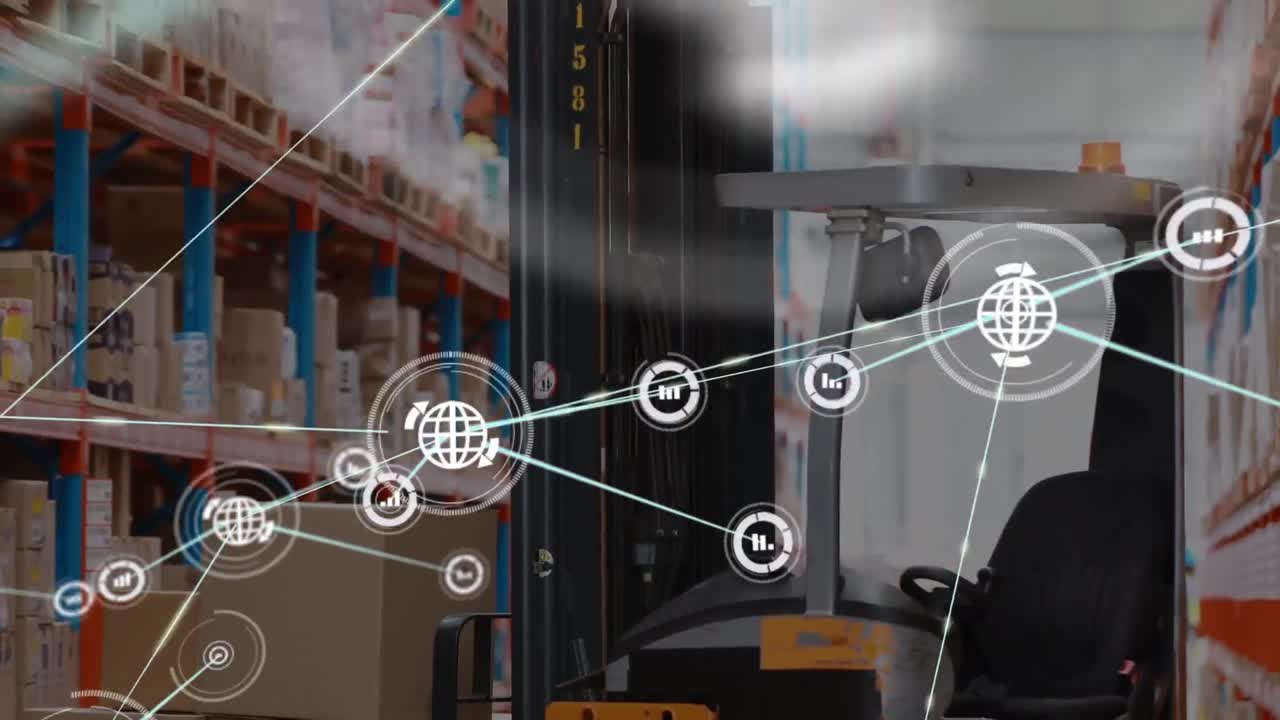 animación de la red de conexiones a través del almacén