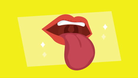 cartoon illustration of a tongue sticking out