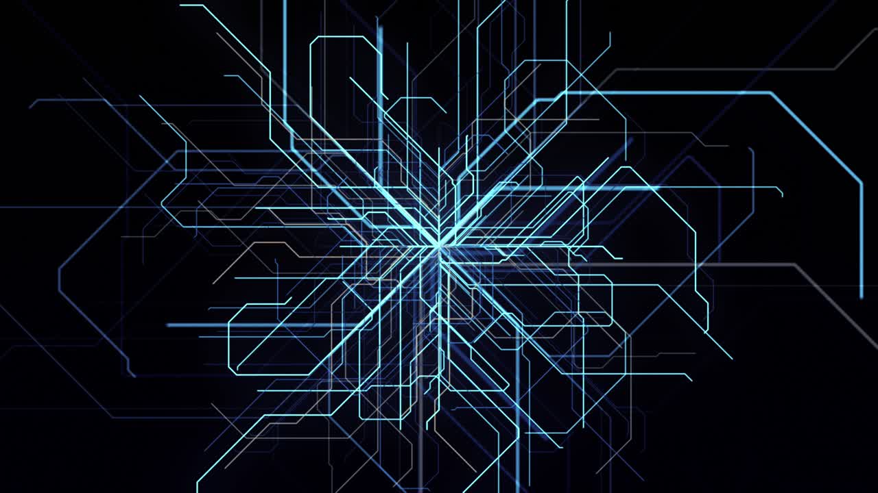 patrón de circuito de tecnología abstracta